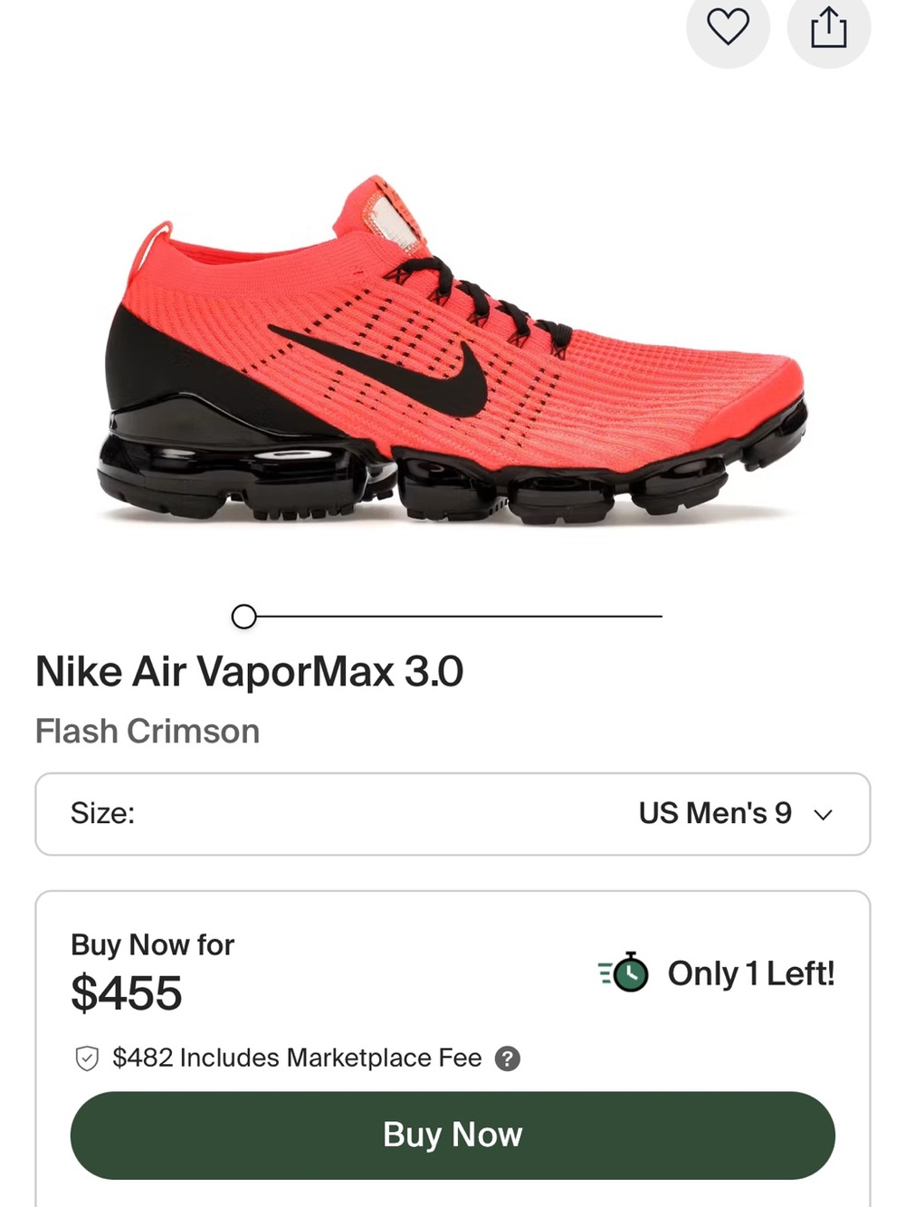 Nike Men’s Air VaporMax 3.0 — Flash Crimson/Black